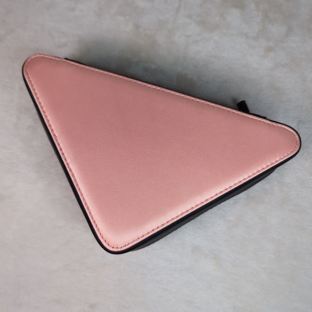 PRADA PARADOXE BEAUTY Makeup Bag Pouch Pink Black Triangle Travel Cosmetic Case - Picture 5 of 9